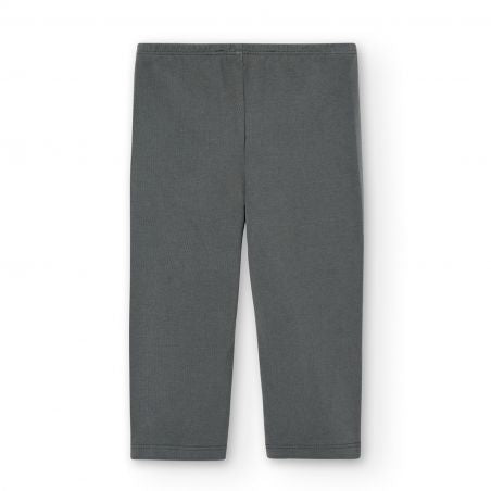 Vista trasera de los leggings grises Boboli de Cachaboo, con diseño cómodo y versátil para niñas.