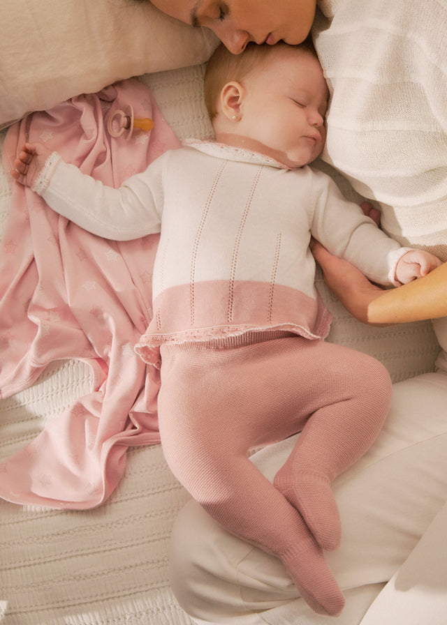 👶✨Traje recién nacido rosa - Mayoral