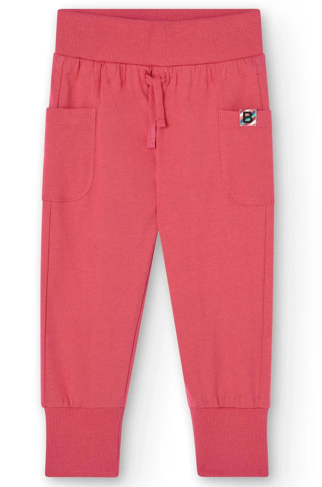 Pantalón jogger rosa Boboli de Cachaboo, con cintura elástica ajustable, bolsillos funcionales y puños acanalados para mayor comodidad.
