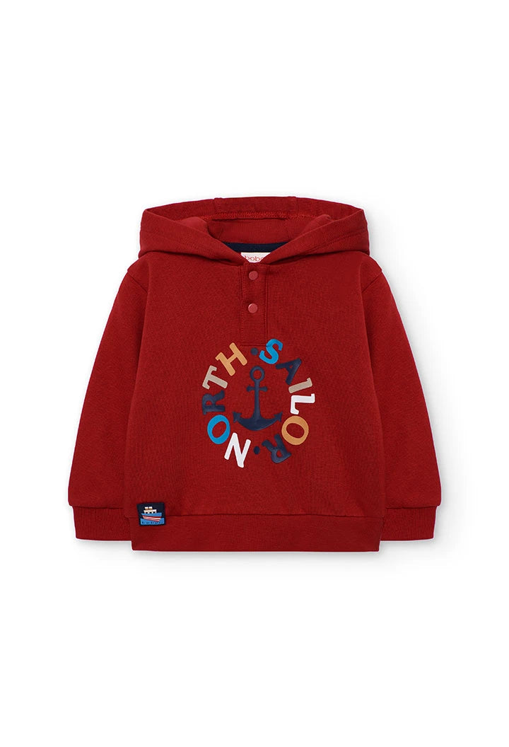 Conjunto de Sudadera Roja con Ancla y Pants Marino | Boboli