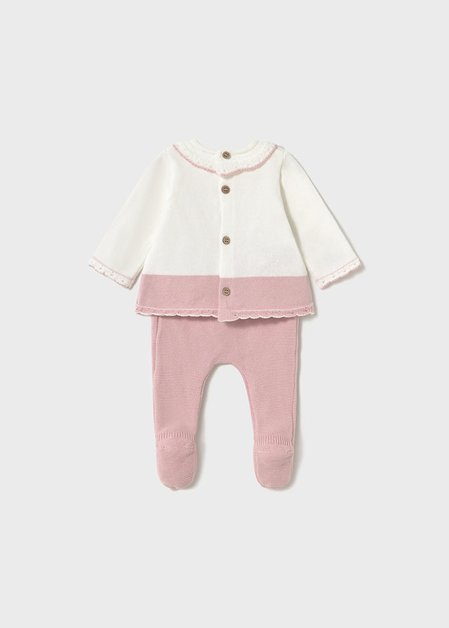 👶✨Traje recién nacido rosa - Mayoral