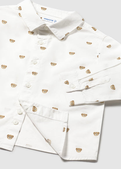 Conjunto Camisa Estampada de Osos y Pantalón de Pana | Mayoral