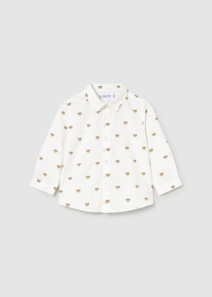 Conjunto Camisa Estampada de Osos y Pantalón de Pana | Mayoral