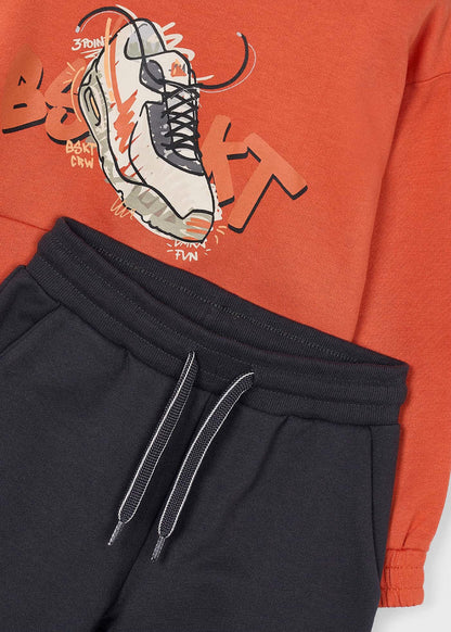 Conjunto Deportivo Sudadera con Gráfico de Tenis y Pants | Mayoral