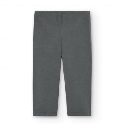 Vista trasera de los leggings grises Boboli de Cachaboo, con diseño cómodo y versátil para niñas.